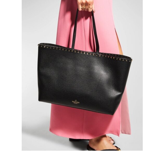 Valentino Garavani Rockstud Vitello Tote Bag - Picture 1 of 16